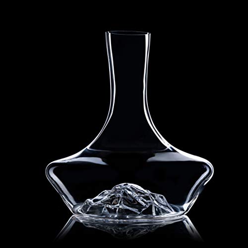 YouYah Iceberg Wine Decanter Set with Aerator Filter,Drying Stand and Cleaning Beads,Red Wine Carafe,Wine Aerator,Wine Gift,100% Hand Blown Lead-free Crystal Glass (1400ML) by NEW PACIFIC YOUYAH - Image 5
