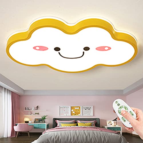 La lumière de toit Dimmable Moderne LED Plafonnier Ultra Mince Nuages ??Créatifs Avec Télécommande Garçons Et Filles Allée Applique Salle De Bains Éclairage Intérieur Lustre Acrylique Cover
