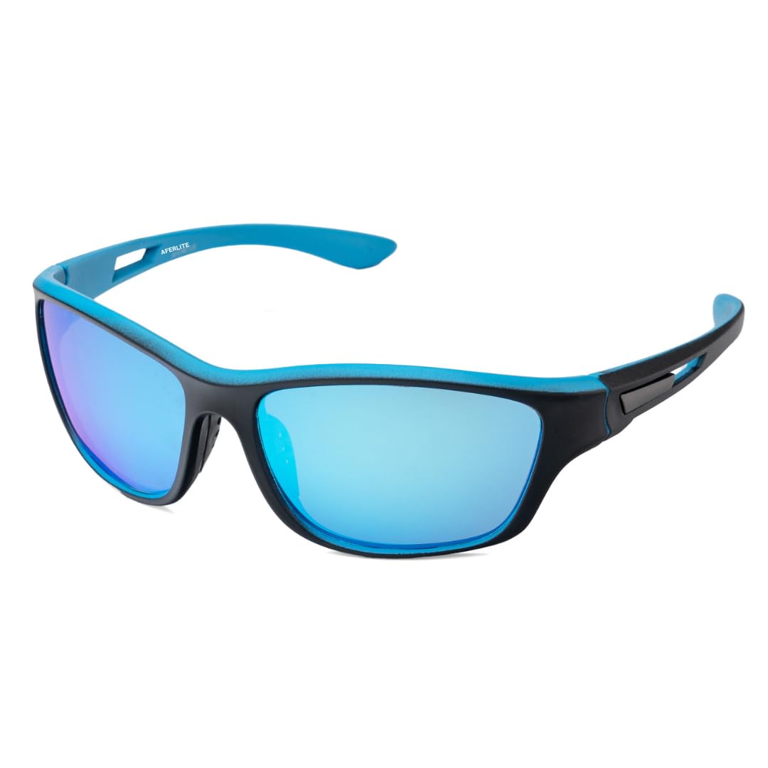 Aferlite Unisex TAC Polarized Wrap Sunglasses | Unbreakable TR90 Frame |100% UV Protection| Sunglasses |Medium