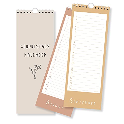 Geburtstagskalender | Ewiger Kalender | 105 x 297 mm | jahresunabhängig