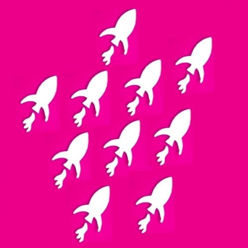 Super Cool Creations Rocket Mirrors - 35cm x 26cm