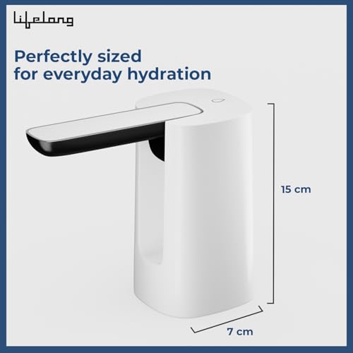 Image of Lifelong Automatic Wireless Water Dispenser Pump for 20 Litre Bottle | USB Rechargeable Electric Water Pump | Portable Water Can Dispenser for Home, Office & Outdoor Use