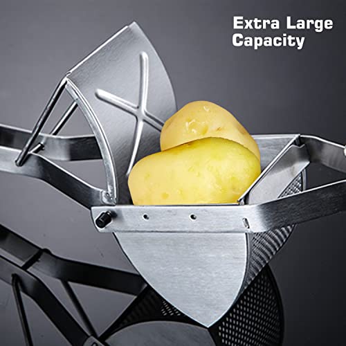 Potato Ricer, AIDOIT Potato Ricer Potato Masher Stainless Steel Heavy Duty for Purees, Fruit Juicer, Baby Food
