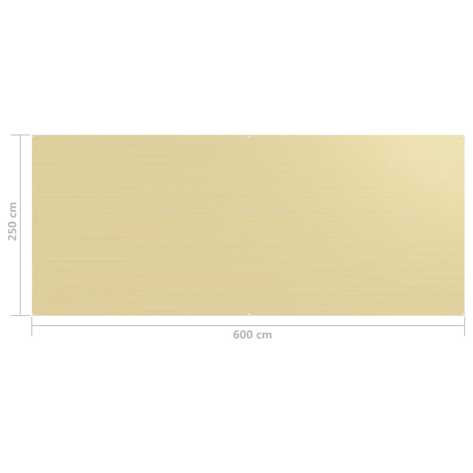 Alfombra de Tienda de campaña, Lona Suelo Camping, Suelo Camping Exterior, Toldo Camping, Esterillas Camping, Lonas para Toldos, 250x600 cm Beige