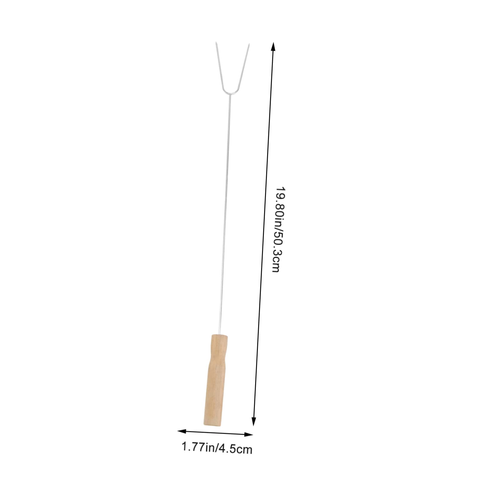 Kisangel 15pezzi Forchette Per Barbecue in Acciaio Inossidabile Manico in Legno Utensile Riutilizzabile Per Grigliate Di Carne e Verdure Accessori Per Barbecue Facili Da Pulire
