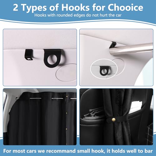 ZATOOTO Auto Gardinen Sichtschutz Vorhänge Innen, Verdickter Wildlederstoff Auto Fenster Vorhang für Reisen Camping Schlafen, Verdunkelung Autofenster Sonnenschutz für die meisten Van 160 * 100cm