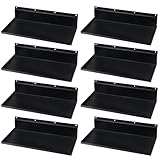Alffun Metal Slatwall Shelves, 8 Pack 17×8 Inch Slat Wall Hanging Shelf Accessories, Heavy Duty Slatwall...