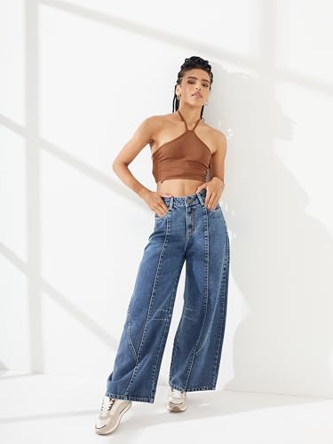 Image of Dolce Crudo Women's High Waist Straight Fit Jeans