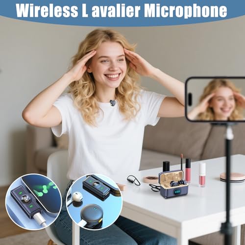 Micrófono de clip inalámbrico mini para eliminar el ruido ambiental en grabaciones de vídeo 2