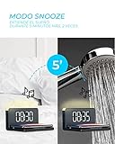 Despertador Cargador inal mbrico 24 Horas 10W Wireless Qi Charger Luz de Noche Color Negro Brillo
