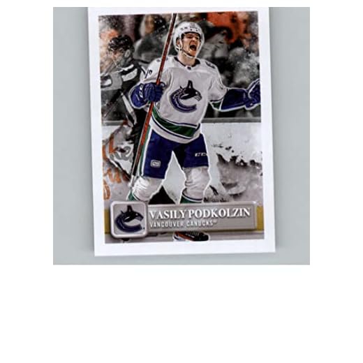 2022-23 Topps NHL Hockey Stickers #663 Vasily Podkolzin Vancouver Canucks Celly Season Official NHL Hockey Album Sticker (1.5 INCH Wide X 2.5 INCH Tall) in Raw NM or Better condition