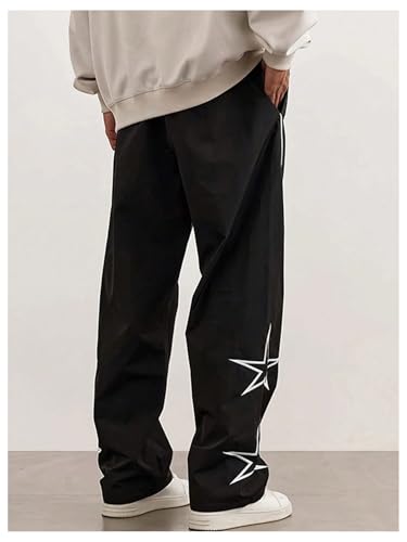 SOLY HUX Men's Baggy Sweatpants Y2k Star Graphic Straight Leg Casual Long Pants Streetwear2