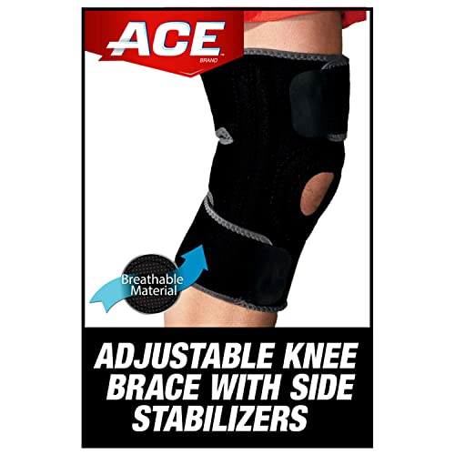 Image of ACE Brand Adjustable Knee Brace with Side Stabilizers Provides Support & Compression to Arthritic and Painful Knee Joints (Pack of 2)