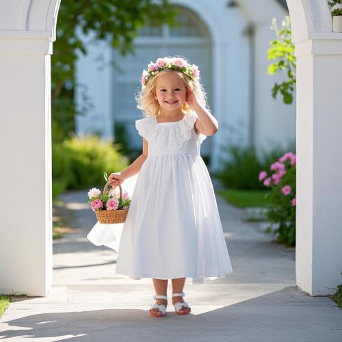 Image of Kiderence Toddler Flower Girl Sandals Open Toe Dress Shoes Wedding Party