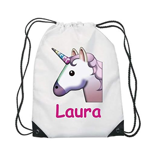 FUNKY DUMMY LTD personlig gympapåse. Drawring, PE, SPORT, SCHOL, ALLA NAMN, UNICORN EMOJI