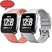 Antermart for Fitbit Versa Bands, Adjustable Silicone Replacement Sport Band Bracelet Strap for Fitbit Versa Smart Watch,Fitness Accessories Wristbands with Metal Buckle,2/3/4/5pcs Group