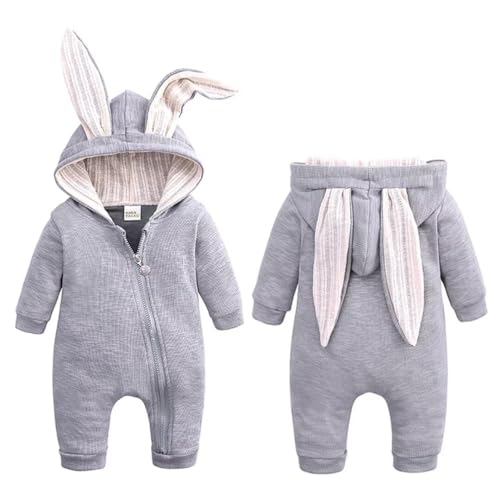Image of QIAONIUNIU My First Easter Outfit, Baby Girl or Boy Bunny Costume, Infants Rabbit Cosplay Romper