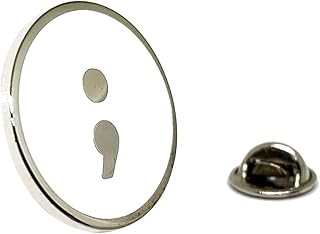 Semicolon Symbol Lapel Pin - Mental Health Suicide Awareness Depression