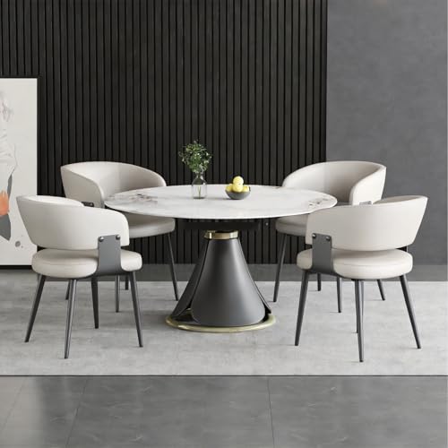 Euklea Dining Chairs Set of 4, Modern Upholstered PU Leather