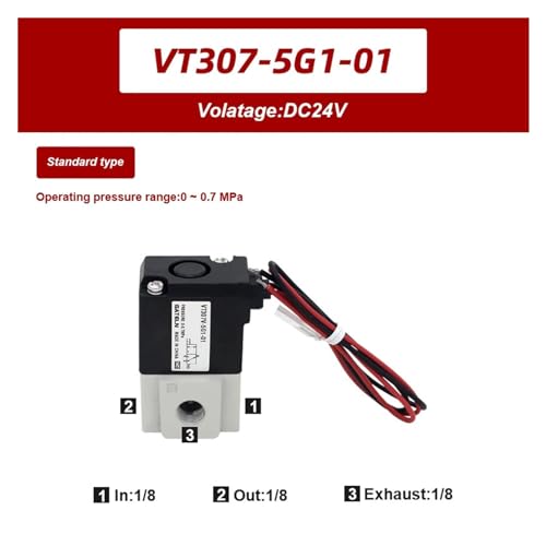 Électrovanne action directe VT307-5G1-01 pour distributeur pneumatique 3 voies - 3
