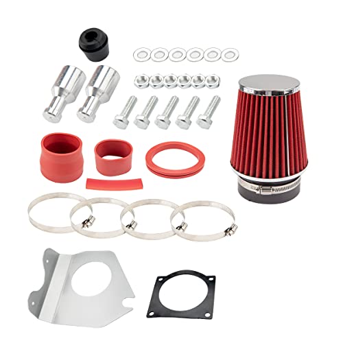 AUTOSITY Air Intake Kit, 3" & 3.5" Cold Air Intake System Kits + Filter Aluminum Compatible with 1996-2004 Mustang GT Model with 4.6L V8 (Red) by AUTOSITY - Image 7