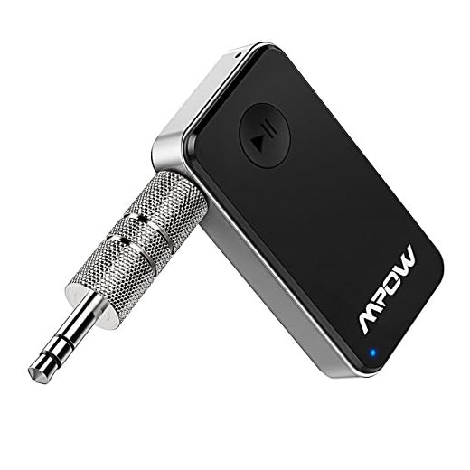Mpow Receptor Bluetooth 4.1Audio Adaptador de Música Inalámbrico y Manos Libres Kits de Coche de Llamada con Salida Estéreo de 3,5 mm para Casa y Sistema de Audio Estéreo de Coche