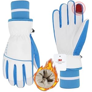 HANDLANDY Winter Work Gloves, 3M Thinsulate Waterproof Insulated Glove for Men Women Large White