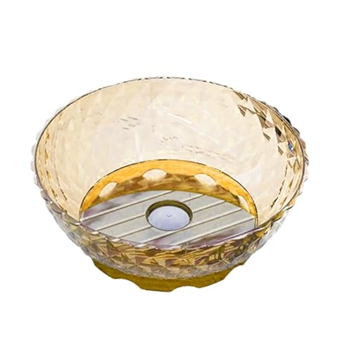 Amagogo Drain Basket Storage Basket Cooking Quick Salad Mixer Bowl Fruit Washer Dryer for Household Restaurant Housewife Foods, Orange