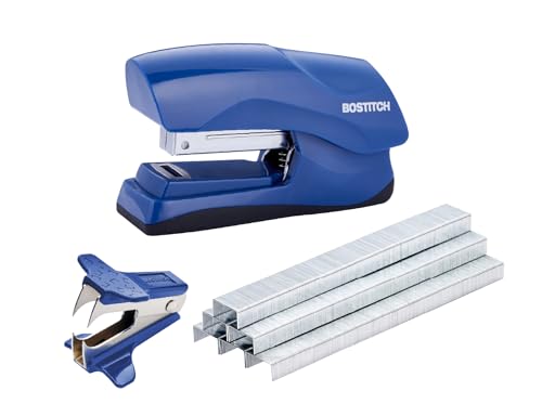 Agrafeuse de bureau compacte bleue Bostitch B175-BLUE-VP petit modèle 40 feuilles