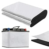 Batterie-Isolationsset, 18cm x 1m Isolierung Hitzeschild, Autobatterie Kälteschutz & Schutzhülle, selbstklebende Heizkörper Reflexionsfolie, feuerfest für Auto, LKW, Wohnmobil (1)