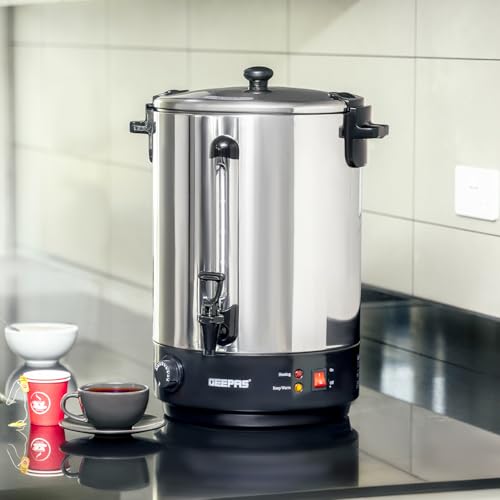 Geepas Electric Catering Urn, 2500W Instant Hot Water Dispenser - Tea Urn Kettle for Home Brewing, Commercial or Office Use with Keep Warm - Easy Pour Tap, Stainless Steel 30 Litre (Renewed) - Image 2