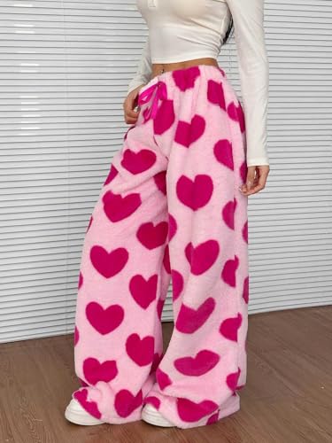 Image of Leopard Pants Women Therian Fuzzy Pajama Pants Y2k Cheetah Pants Grunge High Waisted Fluffy Pants