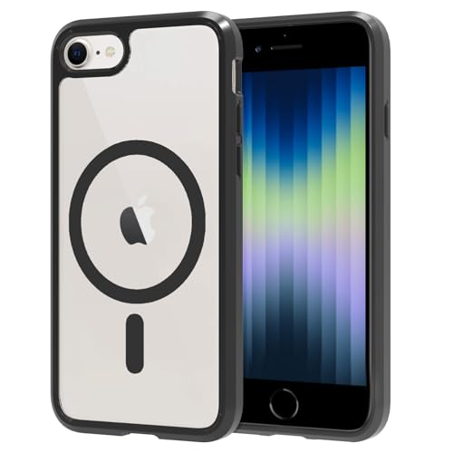 Image of for iPhone SE 3rd & 2nd Gen & 8 /7 Case [Compatible with Magsafe] Translucent Matte Phone Cover, [10 FT Military Grade Drop Protection] Slim Durable (Black Transparent, iPhone SE2 /SE3 /8 /7)