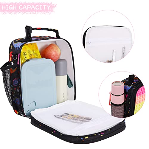 Pop Lunch Box For Kids Insulated Lunch Boxes, Fidget Lunch Bag Toy For Kids Lunch Tote Bag For School Travel Outdoor With Adjustable Shoulder Strap Back To School Gifts(Dinosaur) #TOP3