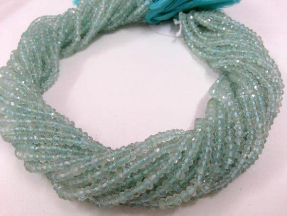 Aquamarine rondelles beads pierres bleues pour créer des bijoux bohèmes d'été