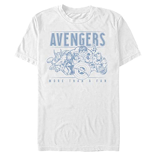 T-shirt Marvel Avengers homme grande taille 3XL blanc coupe classique haut manches courtes