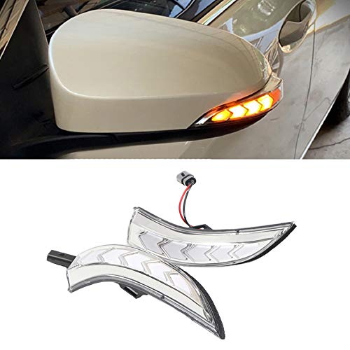 HIGH FLYING Smoked Lens Dynamic Sequential Blinker LED Side Mirror Turn Signal Light 2pcs/Pair for Toyota C-HR CHR 18-22 NOT Fit Nightshade, Corolla 12-18, Camry 12-17