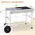 JY QAQA Grill Table for Weber 22" & 18" Original Kettle, Stand Cart for Jumbo Joe, Master-Touch, Performer Charcoal Grills with Sliding Lid Rack, Spacious Surface, Lockable Wheels for Outside