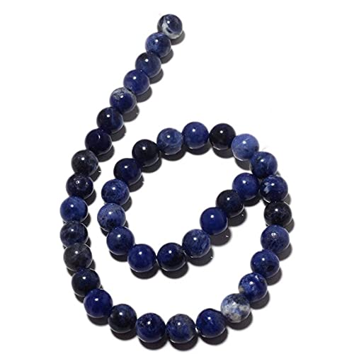 Perles de sodalite naturelle rondes 10mm pour création de bijoux uniques