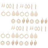 HIAKDOFT Pendientes Colgantes De Madera Naturales Para Diy, Kit De Fabricación 140 Piezas, Estilo Étnico Multicolor, Accesorios Para Hacer Aretes, Regalos Creativos Para Mujeres y Manualidades Diarias