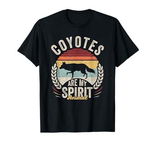 Vintage Retro Coyotes Are My Spirit Animal Coyote Lover T-Shirt