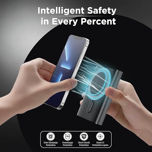 Image of Intex Strong Nova QCPD 10K Poly 10000mAh Wireless Power Bank with 22.5W Fast Charging, 15W Wireless Charging, Type-C Input Output, Built-in Stand, LED Indicators (Dark Grey)
