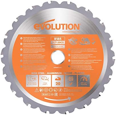 Evolution Power Tools RAGEBLADE 7-1/4-Inch Multipurpose Cutting Blade for Steel, Aluminum, Wood and Plastics
