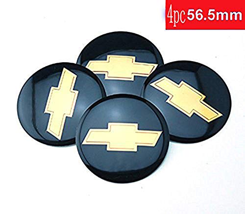 Haocc Loud Chevrolet Wheel Center Cover Sticker 56.5mm Emblem Badge Wheel Hub Caps Centre Cover Black for Chevrolet Cruze Silverado Volt Malibu Epica Aveo SAIL Captiva Camaro