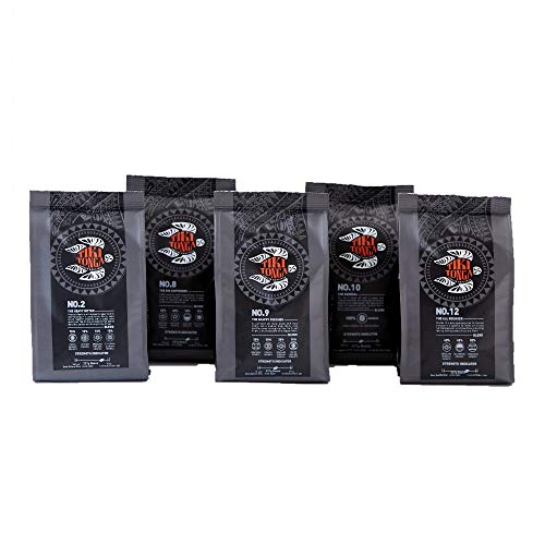 Tiki Tonga Coffee Roasters Full Team Taster Pack - All 5 Blends 227g of Roasted Coffee Beans (Blends #2, #8, #9, #10 and #12) - (substitutions may occur)