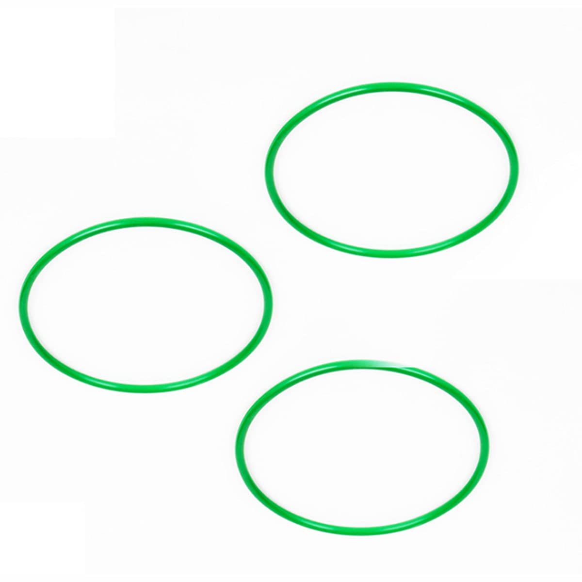 Boxonly 50 PCS O-Rings Fluorine Rubber Washer Round Sealing O Ring 57mm OD 52mm ID 2.5mm Width FKM O Rings Seal Grommets Gasket Green