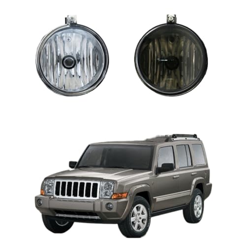Feu antibrouillard avant haut de gamme avec boîtier noir pour Jeep Commander 2006-2010