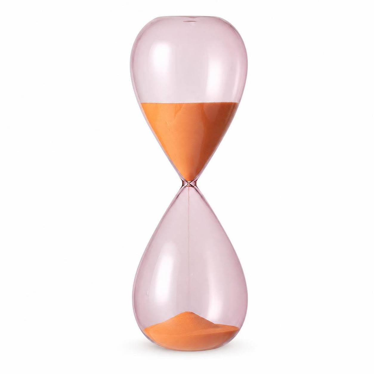 Reloj de arena naranja de 60 minutos para decorar y gestionar el tiempo en tu escritorio