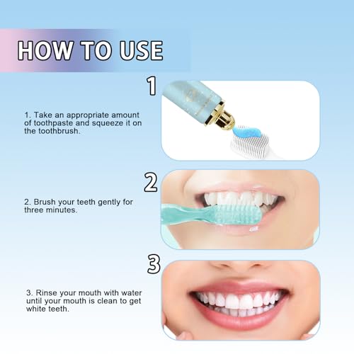 Glamvora Zahnaufhellungs-Zahnpasta, Dreifachpaste, Niacinamid-Zahnpasta für frischen Atem, sanft formuliert, repariert und schützt Zähne, entfernt Zahnflecken, pflegt empfindliche Zähne (6pcs) – Bild 7