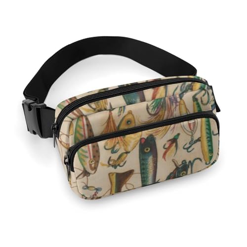 Riñonera con Estampado Completo, práctica y eficiente, Estilo señuelo de Pesca